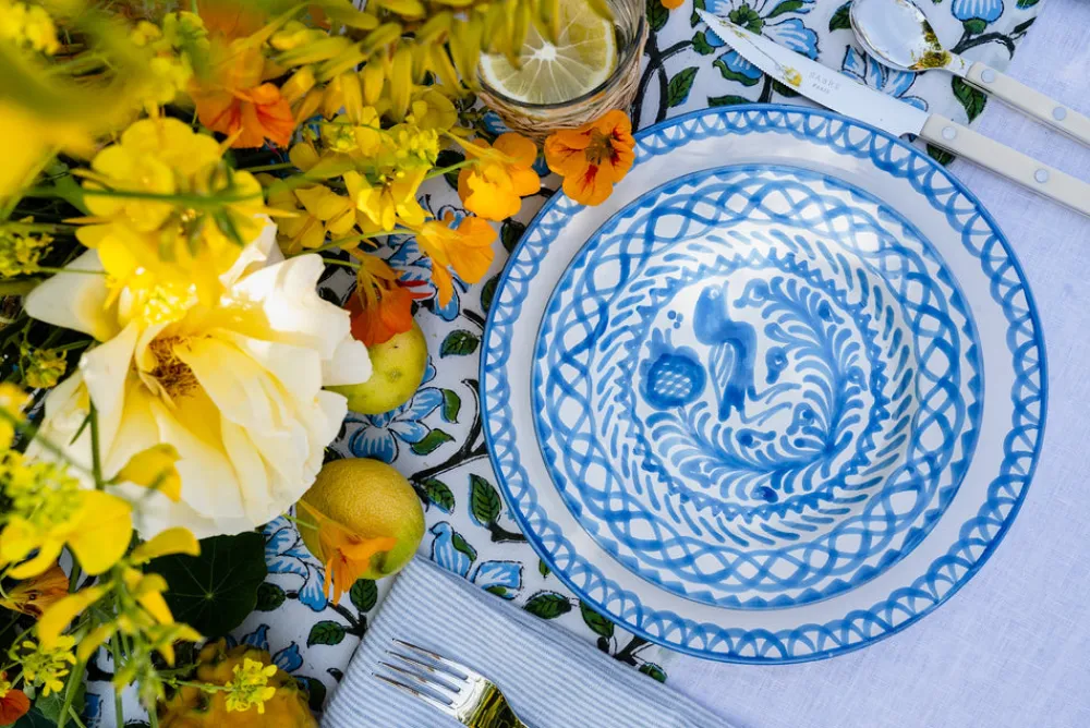 Pomelo Casa Dinnerware|Casa Celeste Salad Plate with Traditional Designs