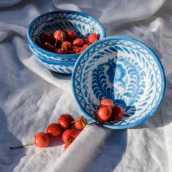 Pomelo Casa Dinnerware|Casa Celeste Small Bowl with Hand-Painted Designs