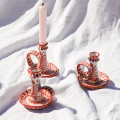 Pomelo Casa Candles|Casa Coral Candlestick with Hand-Painted Designs