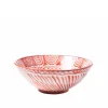 Pomelo Casa Dinnerware|Casa Coral Large Bowl with Hand-Painted Designs