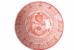 Pomelo Casa Dinnerware|Casa Coral Large Bowl with Hand-Painted Designs