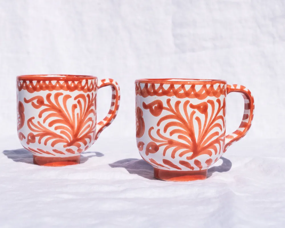 Pomelo Casa Dinnerware|Casa Coral Mug with Hand-painted Designs