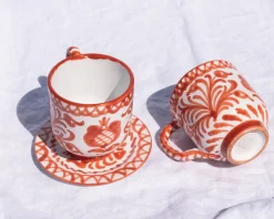 Pomelo Casa Dinnerware|Casa Coral Mug with Hand-painted Designs