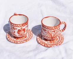 Pomelo Casa Dinnerware|Casa Coral Mug with Hand-painted Designs