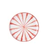 Pomelo Casa Dinnerware|Casa Coral Salad Plate with Candy Cane Stripes