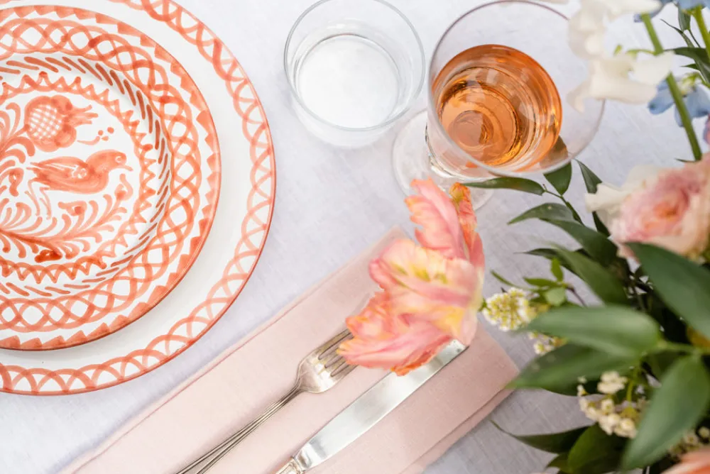 Pomelo Casa Dinnerware|Casa Coral Salad Plate with Traditional Designs