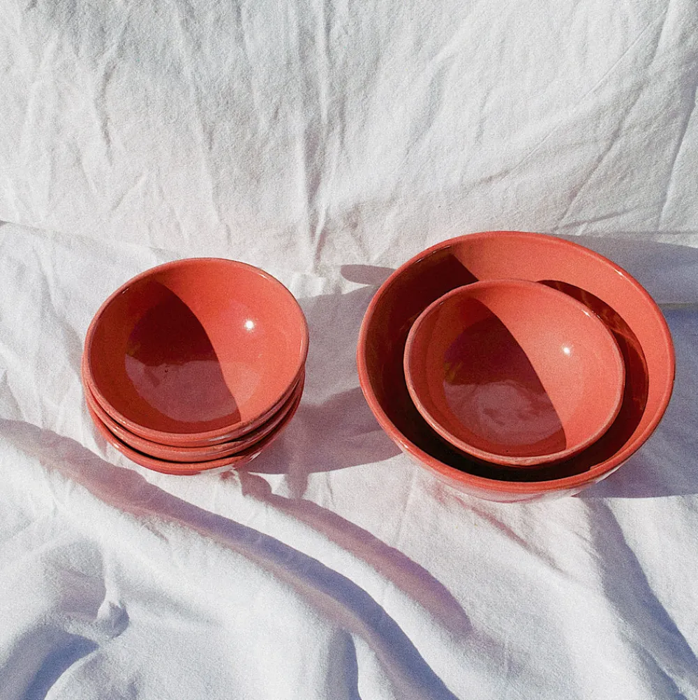 Pomelo Casa Dinnerware|Casa Coral Small Bowl With Coral Glaze