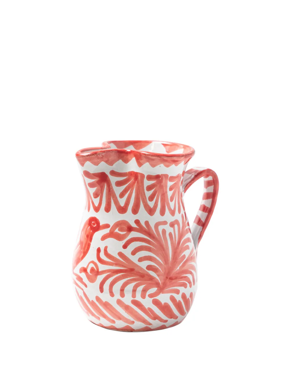 Pomelo Casa Dinnerware|Casa Coral Small Pitcher with Hand-painted Designs