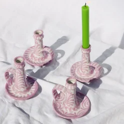 Pomelo Casa Candles|Casa Lila Candlestick with Hand-Painted Designs