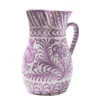 Pomelo Casa Dinnerware|Casa Lila Large Pitcher with Hand-painted Designs