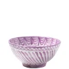 Pomelo Casa Dinnerware|Casa Lila Medium Bowl with Hand-painted Designs