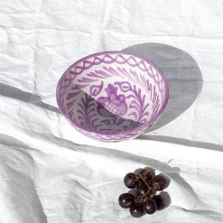 Pomelo Casa Dinnerware|Casa Lila Small Bowl with Hand-painted Designs