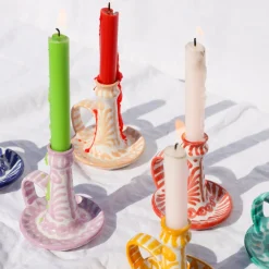 Pomelo Casa Candles|Casa Melocoton Candlestick with Hand-Painted Designs