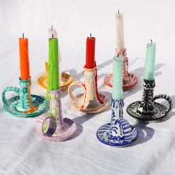 Pomelo Casa Candles|Casa Melocoton Candlestick with Hand-Painted Designs