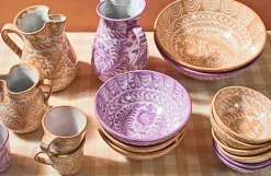 Pomelo Casa Dinnerware|Casa Melocoton Large Pitcher with Hand-painted Designs