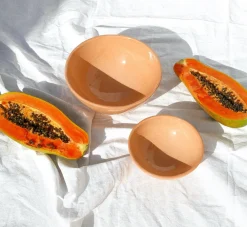 Pomelo Casa Dinnerware|Casa Melocoton Medium Bowl with Peach Glaze