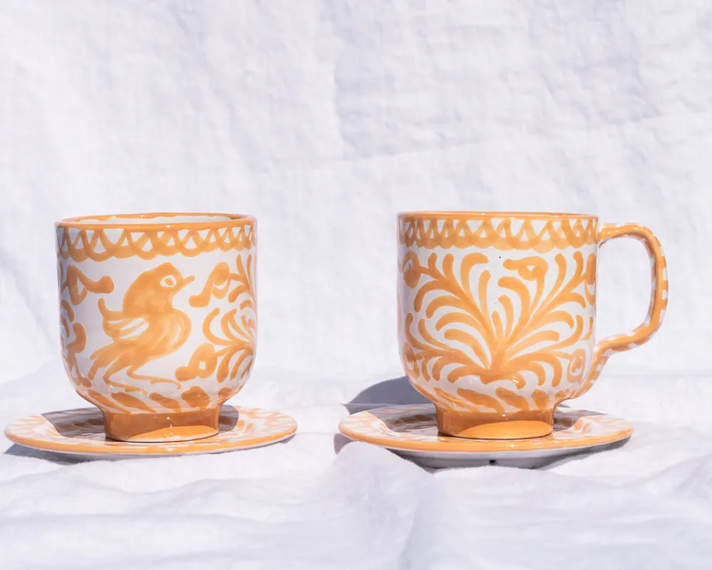 Pomelo Casa Dinnerware|Casa Melocoton Mug with Hand-painted Designs