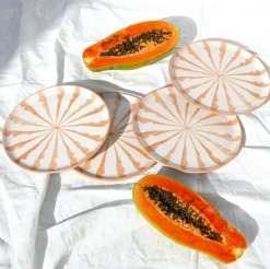 Pomelo Casa Dinnerware|Casa Melocoton Salad Plate With Candy Cane Stripes