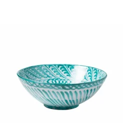 Pomelo Casa Dinnerware|Casa Verde Large Bowl with Hand-painted Designs