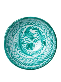 Pomelo Casa Dinnerware|Casa Verde Medium Bowl with Hand-painted Designs