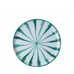 Pomelo Casa Dinnerware|Casa Verde Salad Plate with Candy Cane Stripes