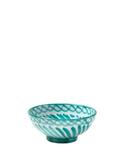 Pomelo Casa Dinnerware|Casa Verde Small Bowl with Hand-painted Designs