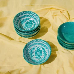 Pomelo Casa Dinnerware|Casa Verde Small Bowl with Hand-painted Designs