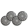 Caskata Dinnerware|Casablanca Black Canapes Plates Boxed, Set of 4