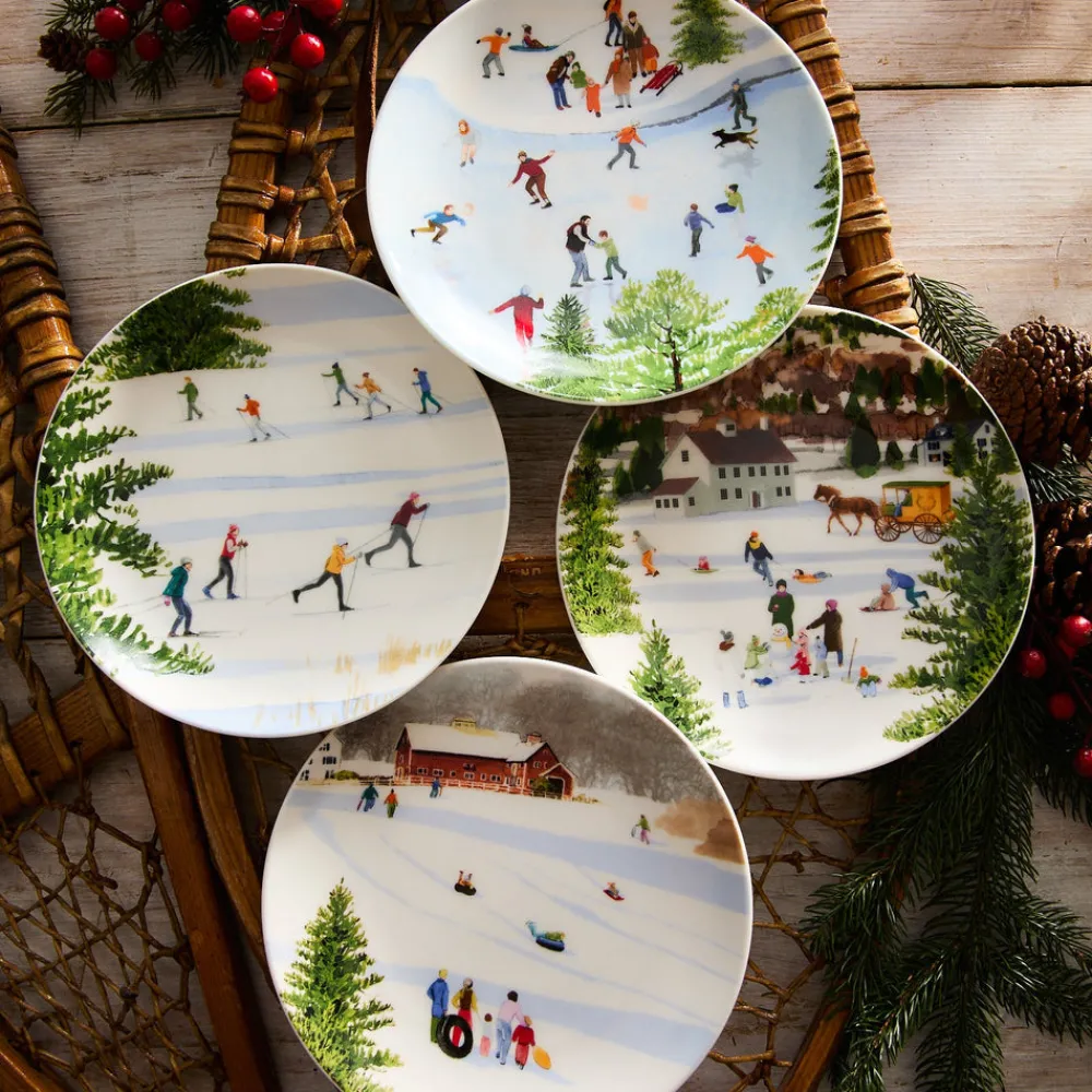 Caskata Dinnerware|X Felix Doolittle Winter Wonderland Plates