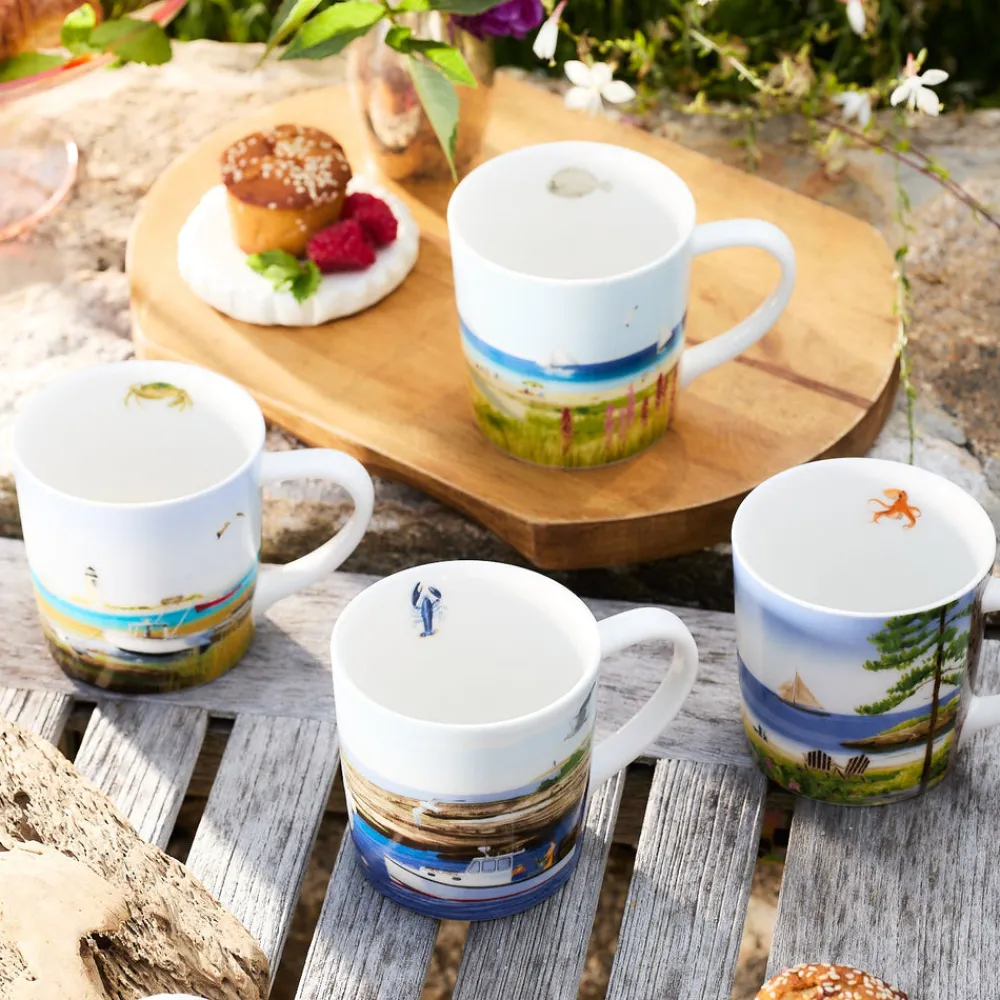 Caskata Dinnerware|X Felix Doolittle By the Sea Mugs, Set of 4