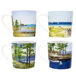 Caskata Dinnerware|X Felix Doolittle By the Sea Mugs, Set of 4