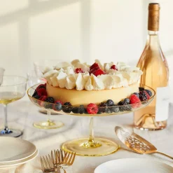 Caskata Glassware|Celia Citrine Cake Pedestal