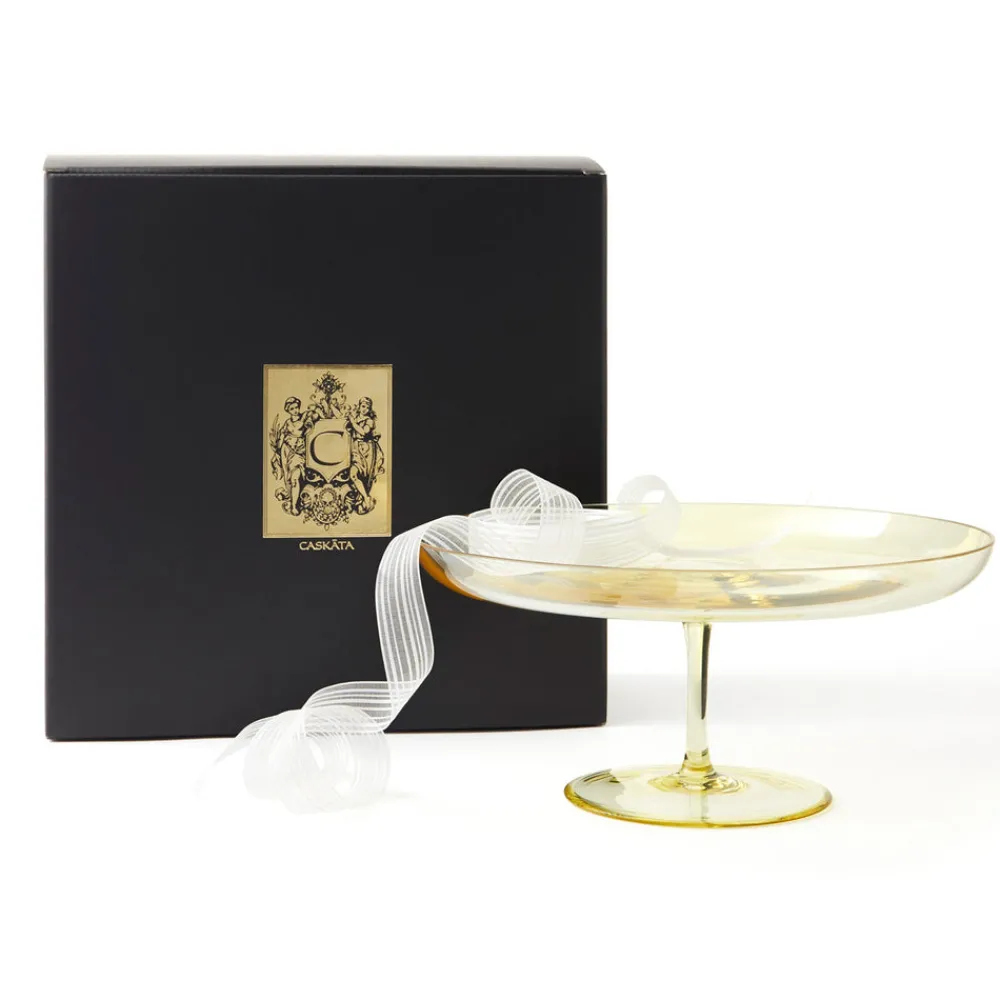 Caskata Glassware|Celia Citrine Cake Pedestal