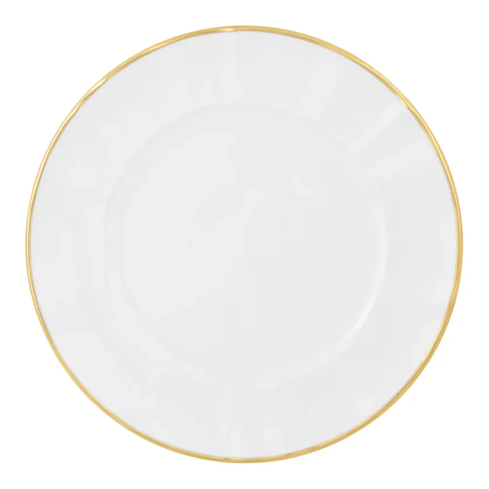 Anna Weatherley Dinnerware|Charger in White/Gold