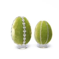 Hot Skwash Living|Décor|Chartreuse Crystal Trimmed Egg