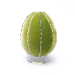 Hot Skwash Living|Décor|Chartreuse Crystal Trimmed Egg