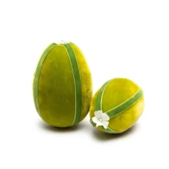 Hot Skwash Living|Décor|Chartreuse Ribbon Trimmed Egg