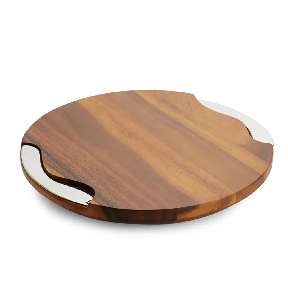 Nambe Dinnerware|Cheese Block with Knife & Spreader