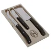 Jean Dubost Laguiole Flatware|Cheese Set in Wenge Wood with Cleaver, Set of 3