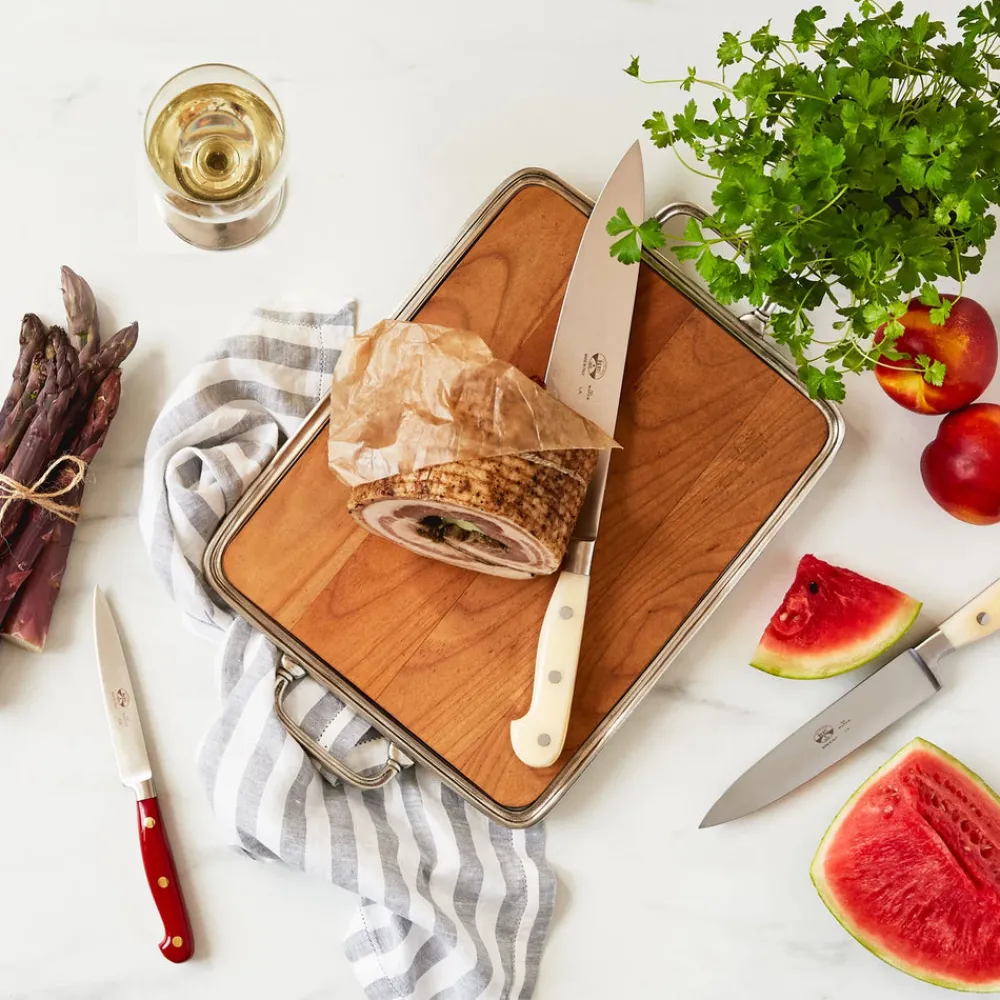 Match Dinnerware|Cheese Tray with Handles, Cherry Wood, Large