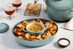 Le Creuset Dinnerware|Chip and Dip Platter in Sea Salt