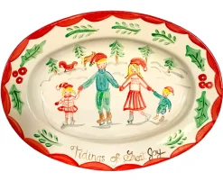 Tricia Lowenfield Dinnerware|Christmas Family Platter Tidings of Great Joy