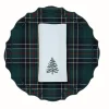 TriChi Design Place Settings & Linens|Christmas Tree Napkin and Tartan Vidro Placemat, Set of 2