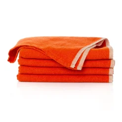 Caravan Place Settings & Linens|Chunky Linen Napkins in Orange, Set of 4