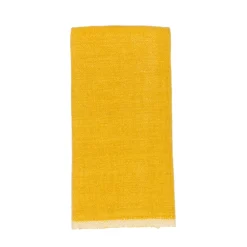 Caravan Place Settings & Linens|Chunky Linen Towels in Mustard, Set of 2