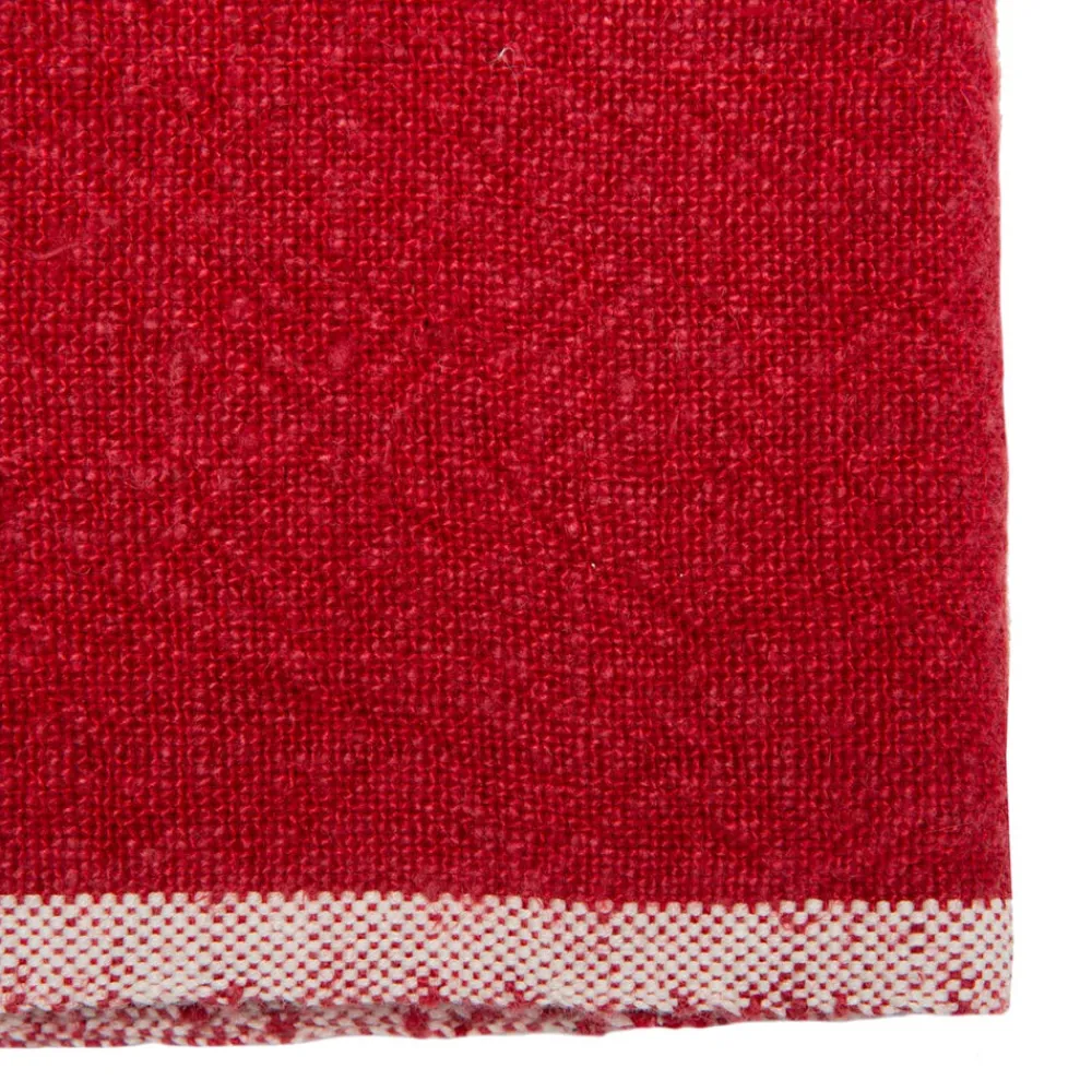 Caravan Place Settings & Linens|Chunky Linen Towels in Red, Set of 2