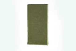 TriChi Design Place Settings & Linens|Cimen Napkin with Green Small Trim, Set of 4