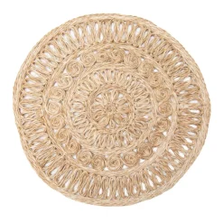 Caravan Place Settings & Linens|Circolo Abaca Round Placemat in Natural, Set of 4