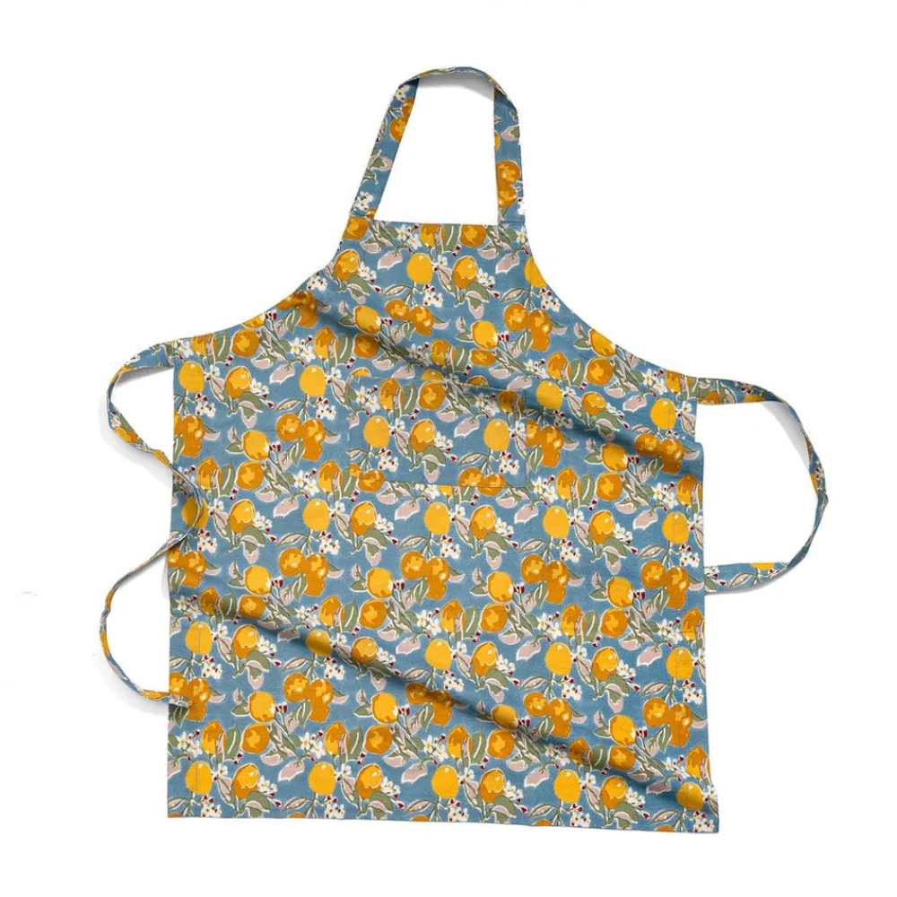 Couleur Nature Place Settings & Linens|Citron Apron in Bleu & Yellow