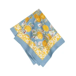 Couleur Nature Place Settings & Linens|Citron Napkins in Bleu & Yellow, Set of 6
